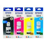 Kit De Tintas Epson T504 Cmybk L6171, L4150, L4160, L4260, L6270
